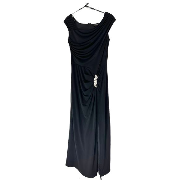 Tadashi Shoji Dress Black Sleeveless Mother of the Bride Formal Evening Medium - Picture 1 of 12